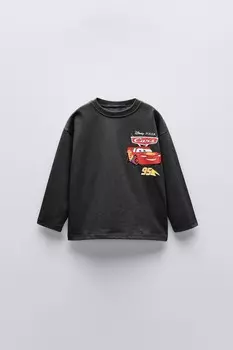 Футболка тачки молния маккуин disney ZARA, черный