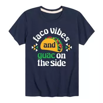 Футболка Taco Vibes Guac на боковой стороне для мальчиков 8–20 лет Licensed Character, синий