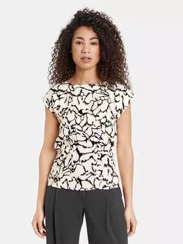 Футболка TAIFUN, цвет creme/schwarz