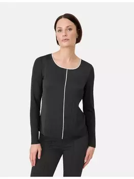 Футболка TAIFUN Langarm Rundhals, черный