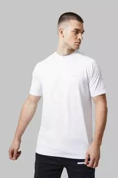 Футболка tall man active gym raglan Boohoo, белый