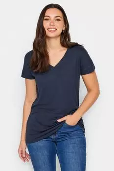 Футболка Tall Premium с V-образным вырезом Long Tall Sally, синий