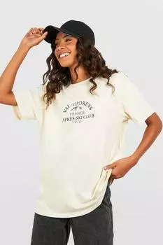 Футболка tall ski club Boohoo, серый