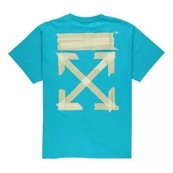 Футболка tape arrows print printed men blue Off-White, синий