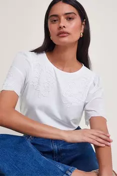 Футболка Татьяна с декором Monsoon, белый