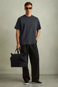 Футболка Tate oversize с рисунком «garden dye» Reiss, синий