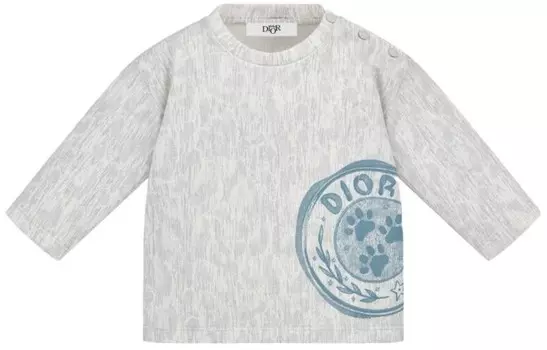 Футболка детская Dior с длинными рукавами, серый