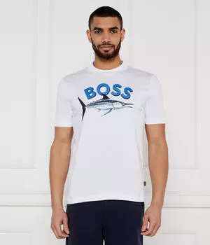 Футболка te_bossfish Regular fit Boss Orange, белый