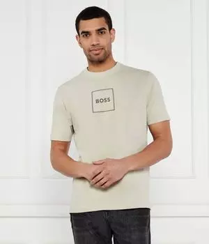 Футболка te_linenlogo Regular fit Boss Orange, желтый