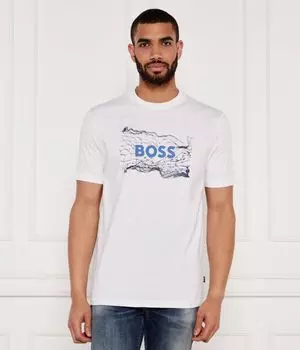 Футболка te_logospace Regular fit Boss Orange, белый