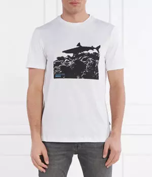 Футболка te_sea_horse Regular fit Boss Orange, белый