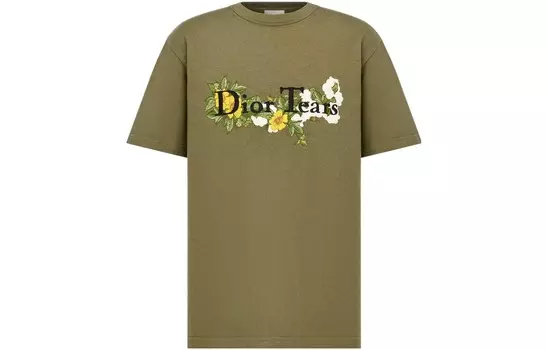 Футболка Tears мужская зеленая Dior, зеленый
