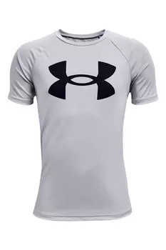 Футболка Tech с короткими рукавами и большим логотипом Under Armour, серый