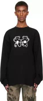 Футболка Тедди Близнецы We11done, черный