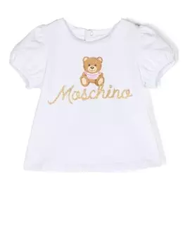 Футболка Teddy Bear Moschino Kids, белый