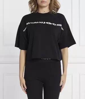 Футболка tee_6 Cropped fit Hugo, черный