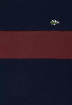 Футболка TEE COLOR BLOCK UNISEX Lacoste, темно-коричневый