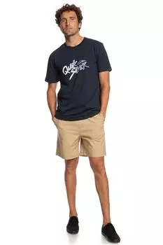 Футболка - Темно-синяя - Классический крой Quiksilver, темно-синий
