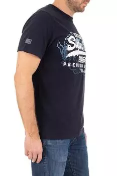 Футболка - Темно-синяя - Классический крой SUPERDRY, темно-синий
