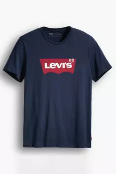 Футболка - Темно-синяя - Приталенная Levi's, темно-синий