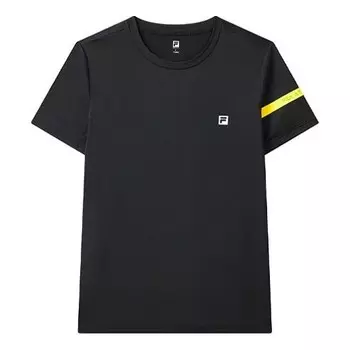 Футболка tennis sports training round neck short sleeve black Fila, черный