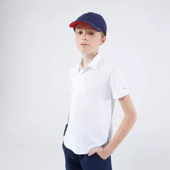 Футболка теннисная детская TTS 100 белая ARTENGO, яичная скорлупа/белый