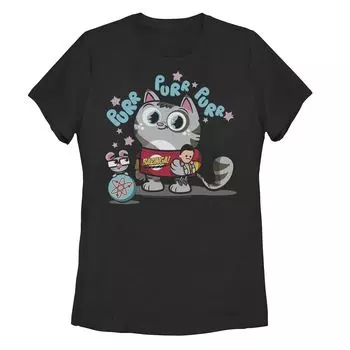 Футболка «Теория большого взрыва» для юниоров Purr Purr Purr Purr Licensed Character, черный