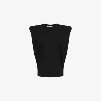 Футболка The Frankie Shop Eva с подплечниками, черный