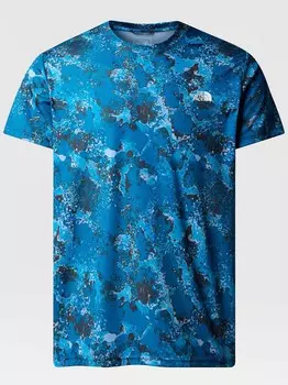 Футболка The North Face M REAXION AMP CREW PRINT, синий
