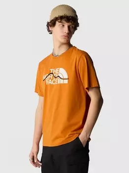 Футболка The North Face M S/S MOUNTAIN LINE, коричневый