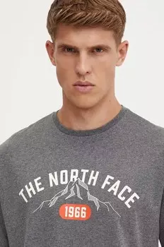Футболка The North Face с университетским рисунком, серый