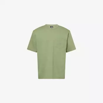Футболка The North Face с вышитым логотипом и накладными карманами, зеленый