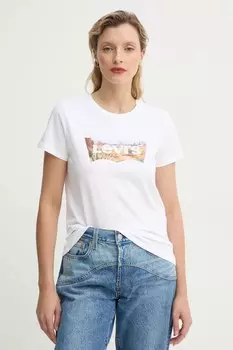 Футболка THE PERFECT TEE из хлопка Levi'S, белый