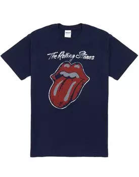 Футболка The Rolling Stones с короткими рукавами, синий