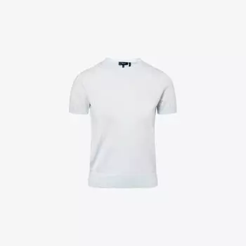 Футболка Theory с короткими рукавами шерстяная, белый