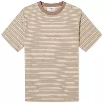 Футболка Thisisneverthat Micro Striped T-Shirt, коричневый