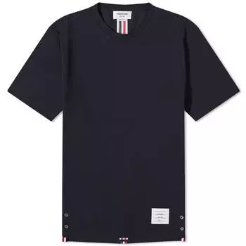 Футболка Thom Browne Back Stripe Pique, темно-синий