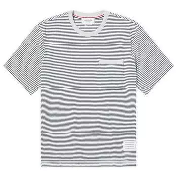 Футболка Thom Browne Oversized Pocket Stripe T-Shirt, цвет Medium Blue