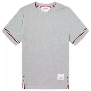 Футболка Thom Browne Rib Cuff Trim T-Shirt, цвет Medium Grey