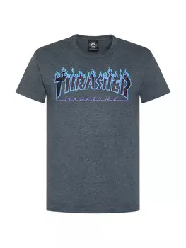 Футболка Thrasher с логотипом Flames Thrasher, темно-серый