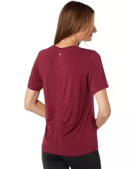 Футболка THRIVE SOCIETE Ruched Back Tee, цвет Cranberry