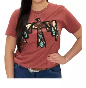 Футболка Thunderbird в бордовом цвете She Shed