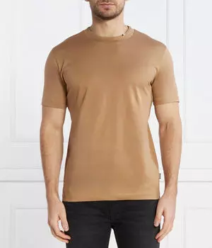 Футболка тибурт Regular fit Boss, коричневый