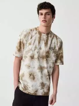 Футболка Tie-Dye с принтом Grand & Hills, цвет white/brown