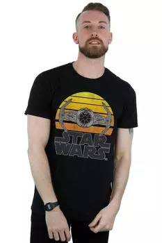 Футболка TIE Fighter «Закат» Star Wars, черный