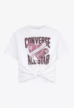 Футболка TIE FRONT BOXY Converse, белый