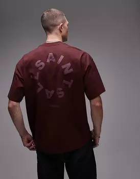 Футболка Tierra oversize темно-красного цвета AllSaints