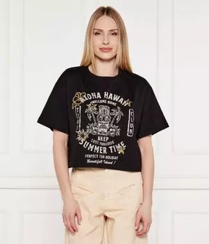 Футболка тики-клуб Cropped fit Akep, черный