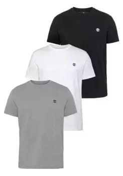 Футболка Timberland "3xPack Basic Jersey Crew Tee Slim Multi Color", цвет Multi Color