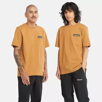 Футболка Timberland Heavyweight Woven Badge, бежевый